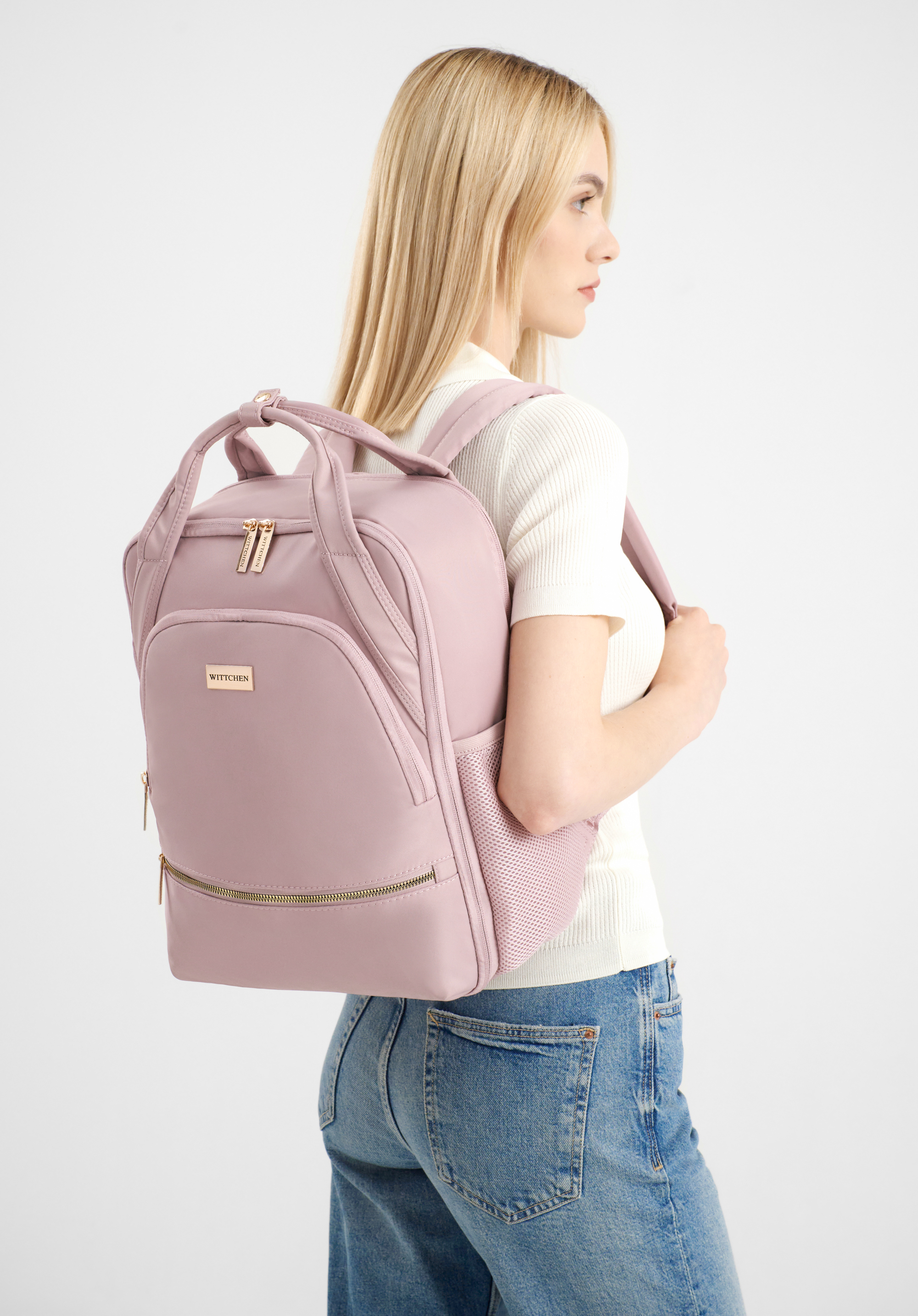 Nylon 15,6" laptop hátizsák, rózsaszín, 29-3P-201-34, Fénykép 1