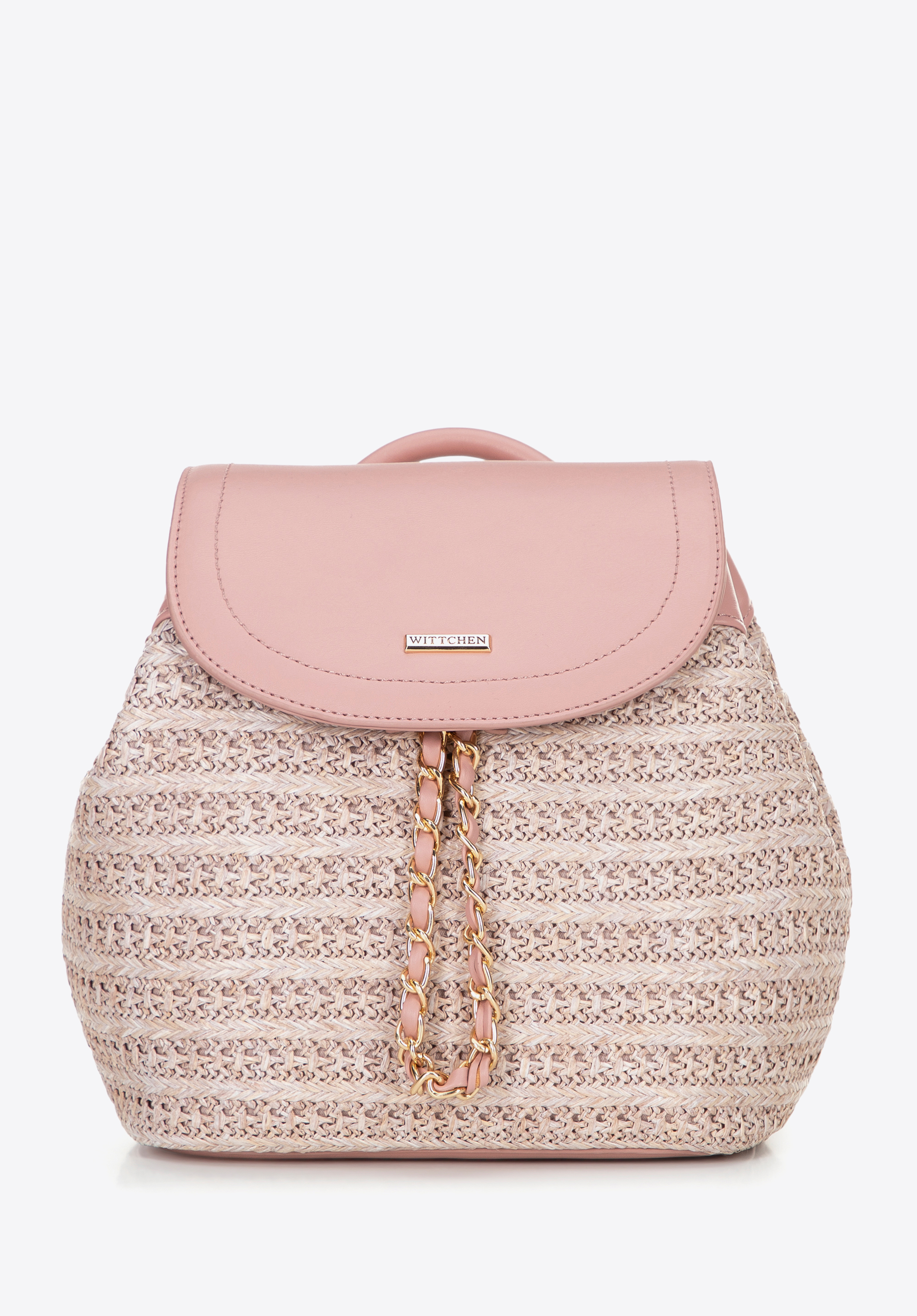 Stílusos ökobőr hátizsák, rózsaszín, 100-4Y-426-95, Fénykép 1