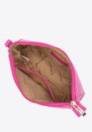 Szemcsés ökobőrből készült női bagett táska lánccal, rózsaszín, 97-4Y-623-P, Fénykép 4