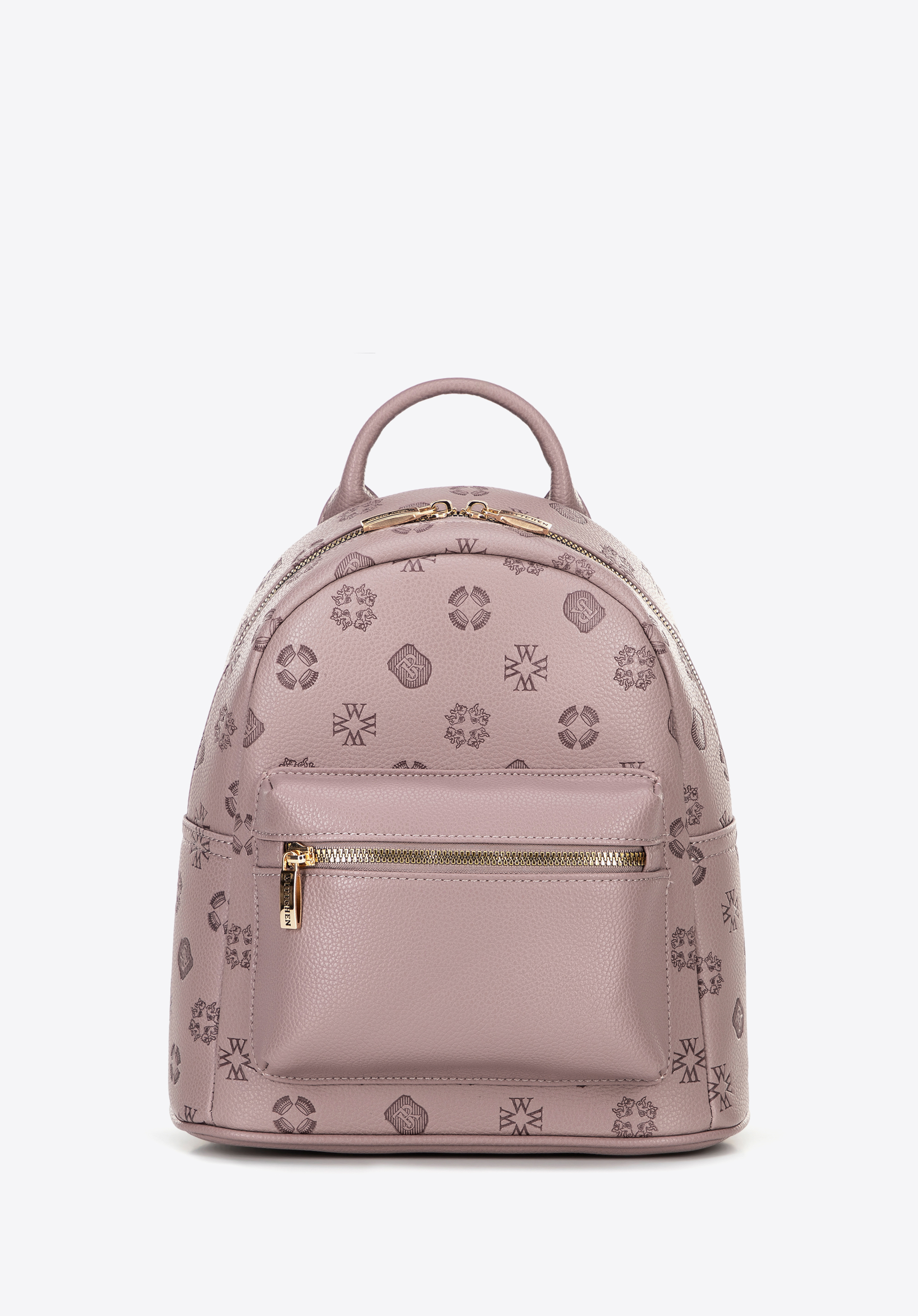 Női dombornyomott műbőr hátizsák, néma rózsaszín, 101-4Y-P09-P, Fénykép 1