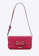 Dámská kabelka s ozdobnou přezkou na klopě, růžová, 97-4Y-761-P, Obrázek 3