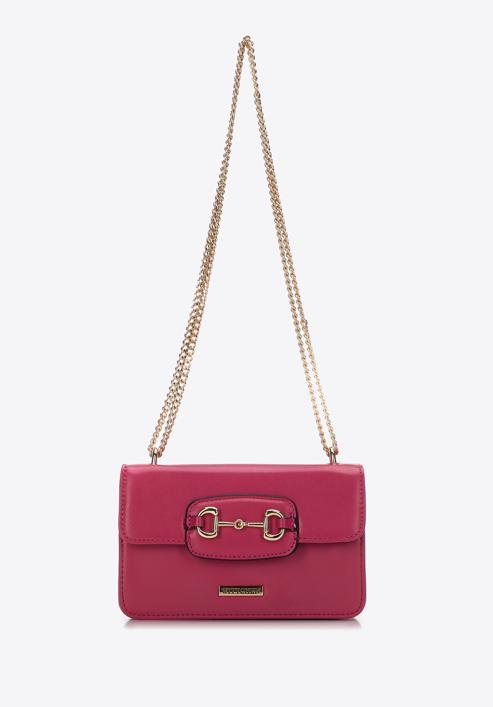 Dámská kabelka s ozdobnou sponou na řetízku, růžová, 97-4Y-760-5, Obrázek 3