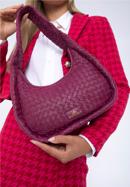 Dámská kabelka vyrobená z tkané kůže, růžová, 97-4E-509-P, Obrázek 16