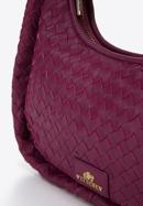 Dámská kabelka vyrobená z tkané kůže, růžová, 97-4E-509-P, Obrázek 4