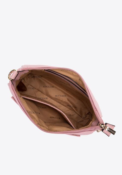 Dámská kabelka z ekologické kůže s otevřenou kapsou a pouzdrem, růžová, 98-4Y-512-9, Obrázek 5
