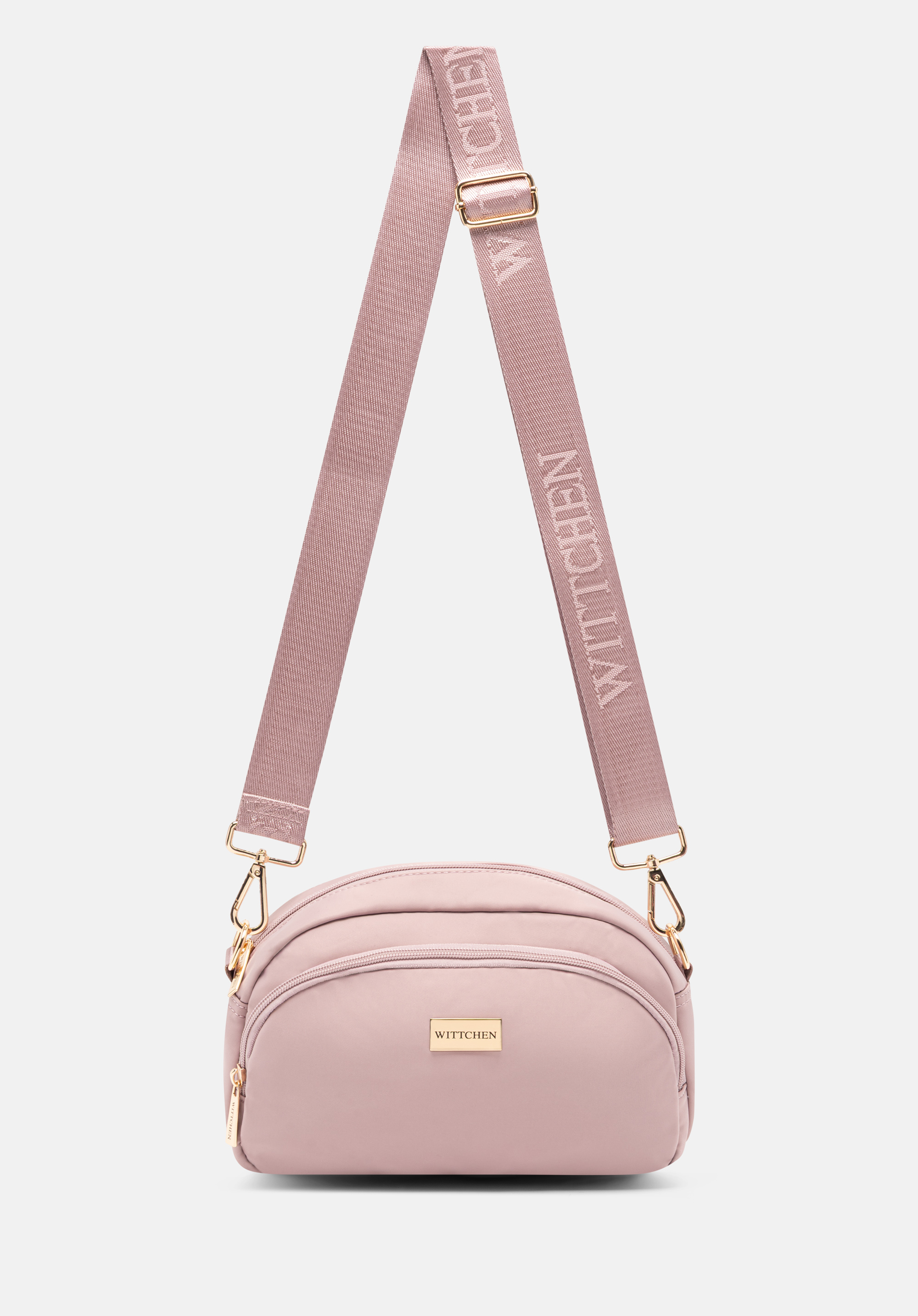 Dámská nylonová crossbody kabelka, růžová, 29-4P-204-34, Obrázek 1