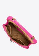 Dámská pletená kabelka s řetízkem, růžová, 98-4Y-408-Y, Obrázek 4