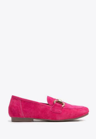 Dámské semišové boty se sponou, růžová, 98-D-953-P-35, Obrázek 1