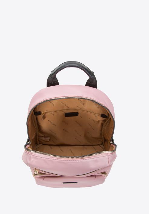 Dámský nylonový batoh s předními kapsami, růžová, 97-4Y-105-P, Obrázek 3