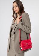 Lakovaná dámská kabelka, růžová, 25-4-104-T, Obrázek 15