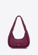 Malá dámská kabelka vyrobená z tkané kůže, růžová, 97-4E-510-G, Obrázek 1