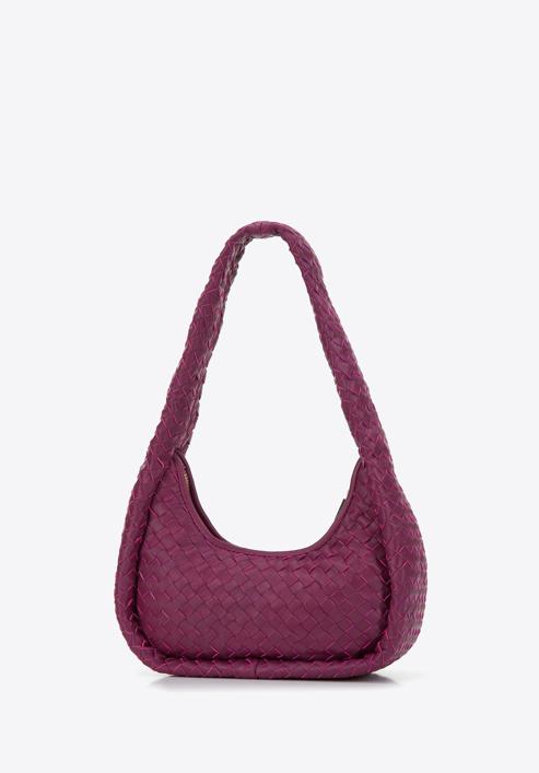 Malá dámská kabelka vyrobená z tkané kůže, růžová, 97-4E-510-G, Obrázek 2