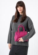 Malá dámská kabelka z ekologické kůže s vyraženým monogramem, růžová, 97-4Y-226-4, Obrázek 16