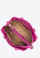 Malá dámská kabelka z ekologické kůže s vyraženým monogramem, růžová, 97-4Y-226-4, Obrázek 3