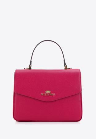 Malá kožená kabelka, růžová, 97-4E-623-P, Obrázek 1