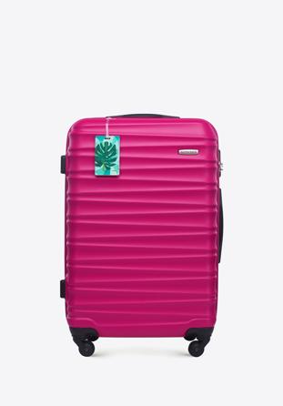 Středně velký kufr s visačkou na zavazadla, růžová, 56-3A-312-34Z, Obrázek 1