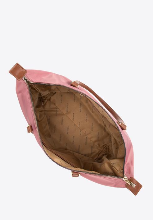 Velka dámská nylonová kabelka, růžová, 97-4Y-101-1, Obrázek 4