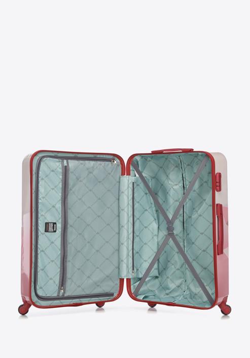 Velký kufr z ABS-u a potiskem, růžová, 56-3A-643-55, Obrázek 5