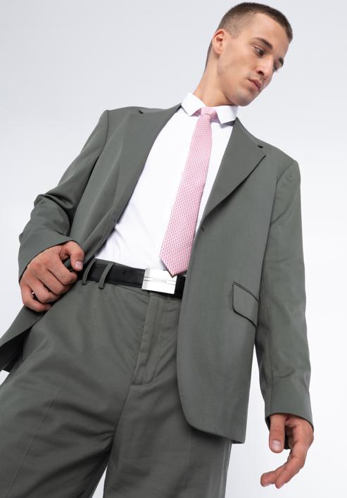 Vzorovaná hedvábná kravata, růžovo-modrá, 97-7K-001-X8, Obrázek 15