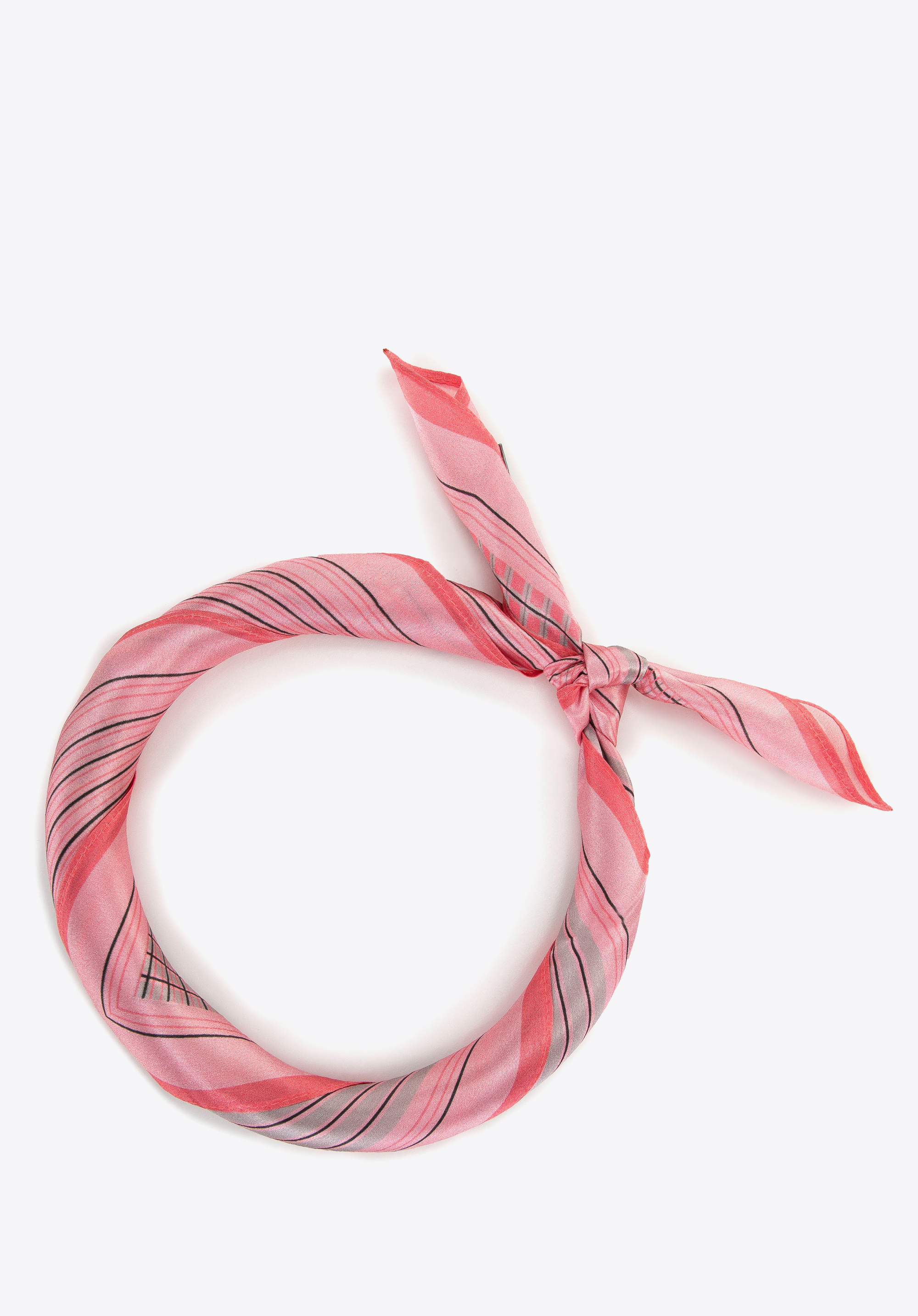 Dámský šátek s hedvábným vzorem, růžovo-šedá, 98-7D-S01-X30, Obrázek 1