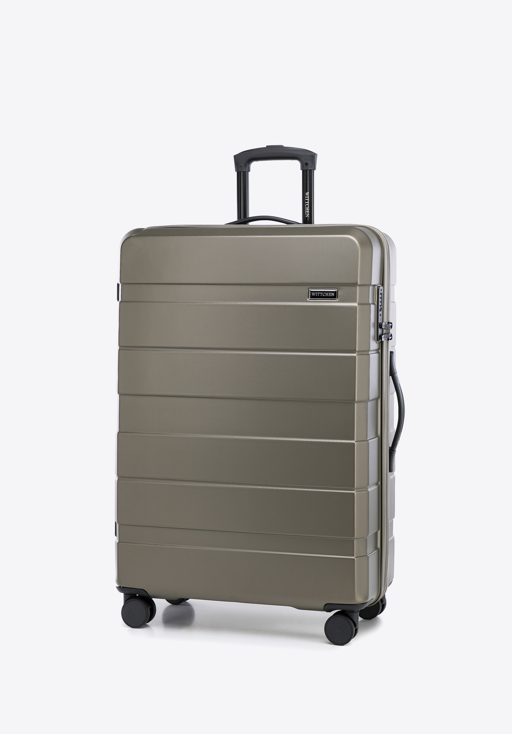 Valiza  mare din material ABS, gri bej, 56-3A-103-86, Fotografie 1