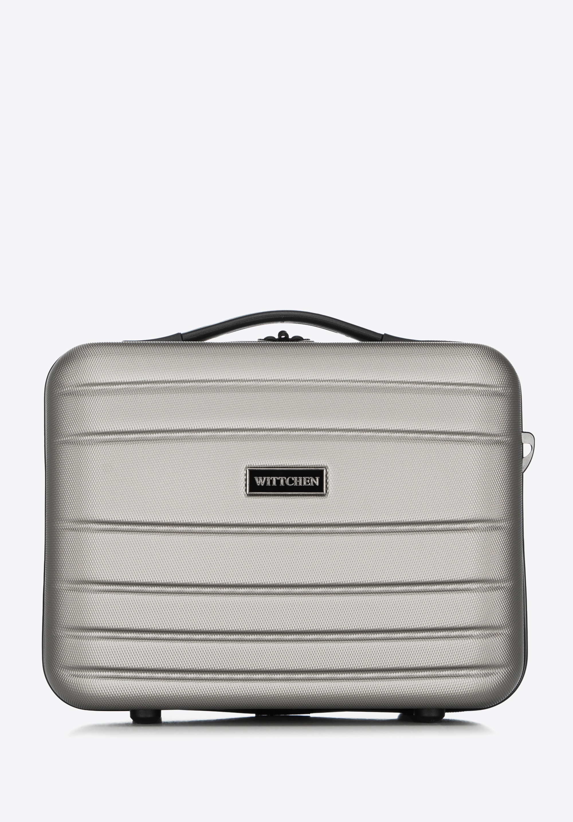 Cestovná kozmetická taška z ABS s ryhovaním, šampanská, 56-3A-654-86, Obrázok 1