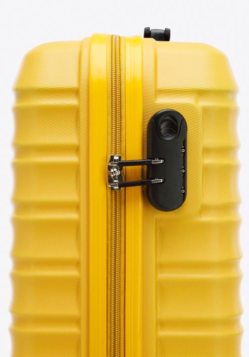 ABS bordázott kabin bőrönd, sárga, 56-3A-311-86, Fénykép 9