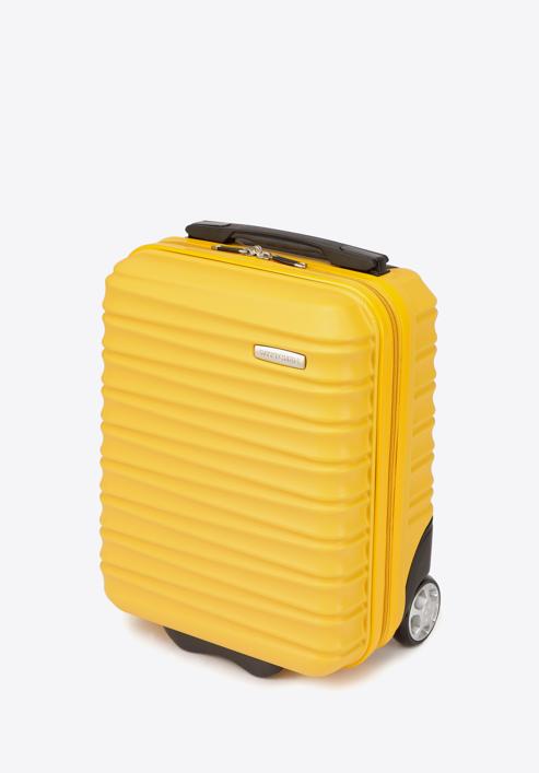ABS bordázott kézipoggyász bőrönd, sárga, 56-3A-315-31, Fénykép 4