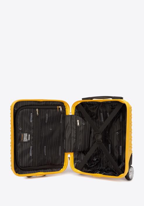 ABS bordázott kézipoggyász bőrönd, sárga, 56-3A-315-31, Fénykép 5