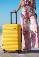 ABS bordázott Közepes bőrönd, sárga, 56-3A-312-35, Fénykép 30
