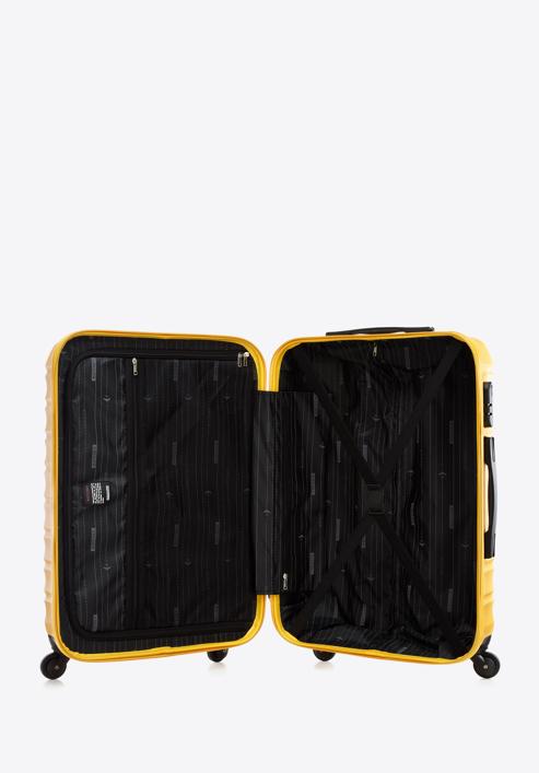 ABS bordázott Közepes bőrönd, sárga, 56-3A-312-35, Fénykép 5