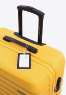 Nagyméretű bőrönd poggyászcímkével, sárga, 56-3A-313-11Z, Fénykép 2