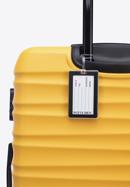 Nagyméretű bőrönd poggyászcímkével, sárga, 56-3A-313-11Z, Fénykép 3