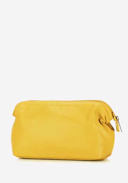 Női nagy öko-bőr kozmetikai táska, sárga, 89-3P-202-Y, Fénykép 3