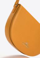 Női saddle táska pikkelyes textúrájú bőrből, sárga, 29-4E-023-Y, Fénykép 5