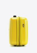 Polikarbonát utazó neszeszer függőleges barázdákkal, sárga, 56-3P-714-50, Fénykép 2