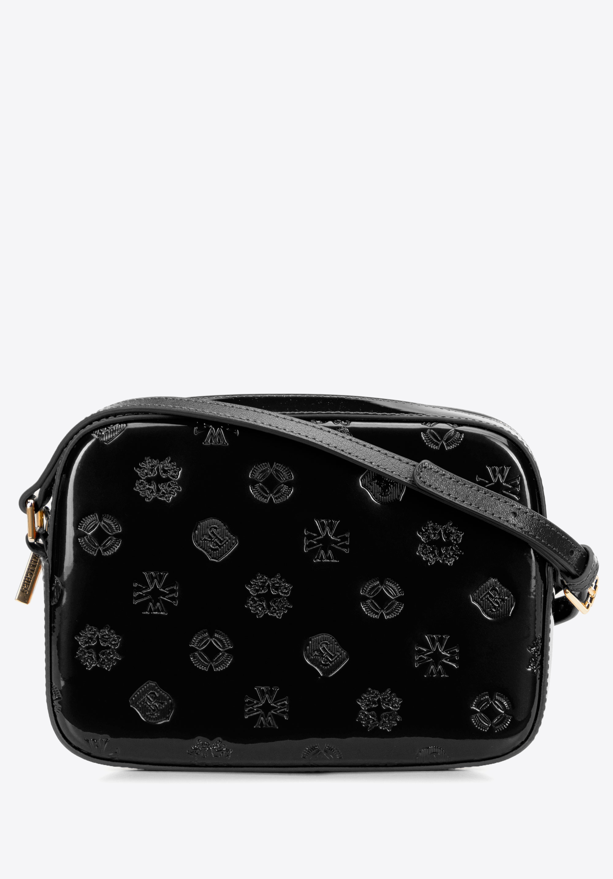 Women''s patent leather crossbody bag, schwarz, 29-4E-025-1, Bild 1