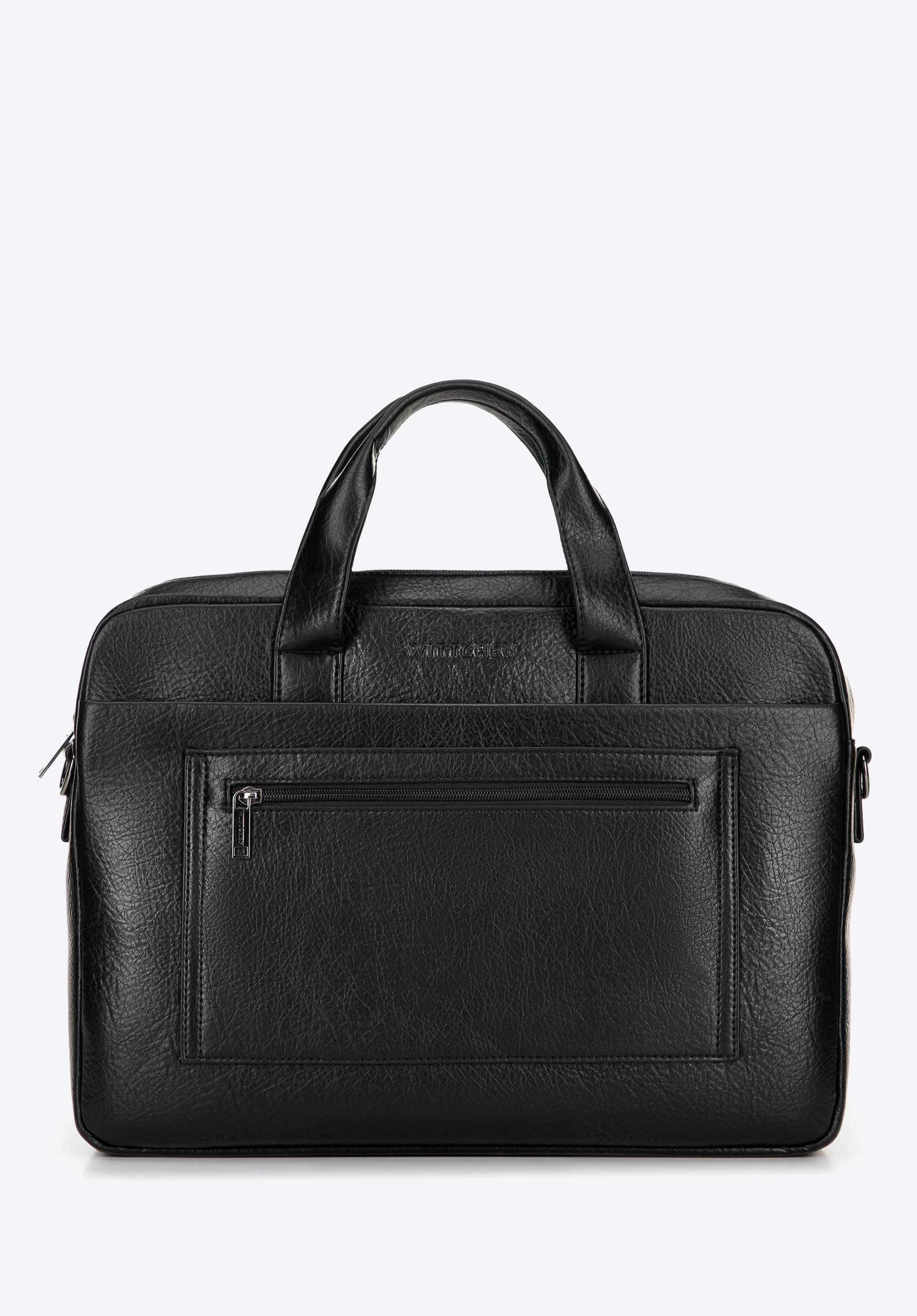 Laptop-Tasche 17“ aus Öko-Leder, schwarz, 100-3P-913-1, Bild 1