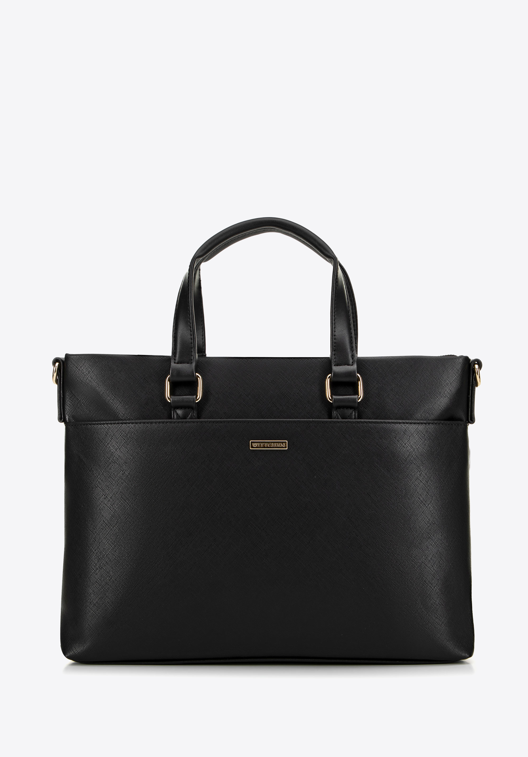 38 / 5 000 13-Zoll-Laptoptasche für Herren aus Öko-Leder, schwarz, 99-3P-004-1, Bild 1