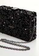 Abend-Clutch-Tasche mit Pailletten an der Kette, schwarz, 98-4Y-025-1G, Bild 5