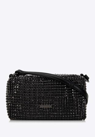 Abendhandtasche für Frauen. mit Kristallen, schwarz, 98-4Y-018-1, Bild 1