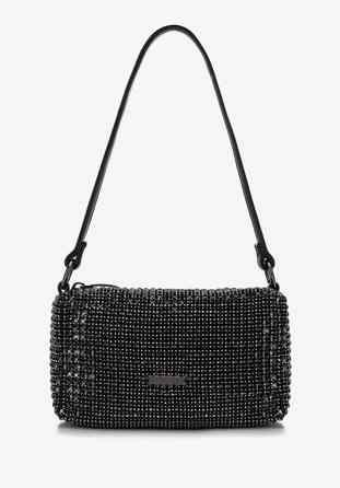 Abendhandtasche für Frauen. mit Kristallen, schwarz, 98-4Y-018-1, Bild 1