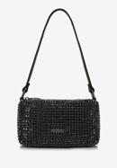 Abendhandtasche für Frauen. mit Kristallen, schwarz, 98-4Y-018-S, Bild 2