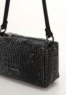 Abendhandtasche für Frauen. mit Kristallen, schwarz, 98-4Y-018-P, Bild 5