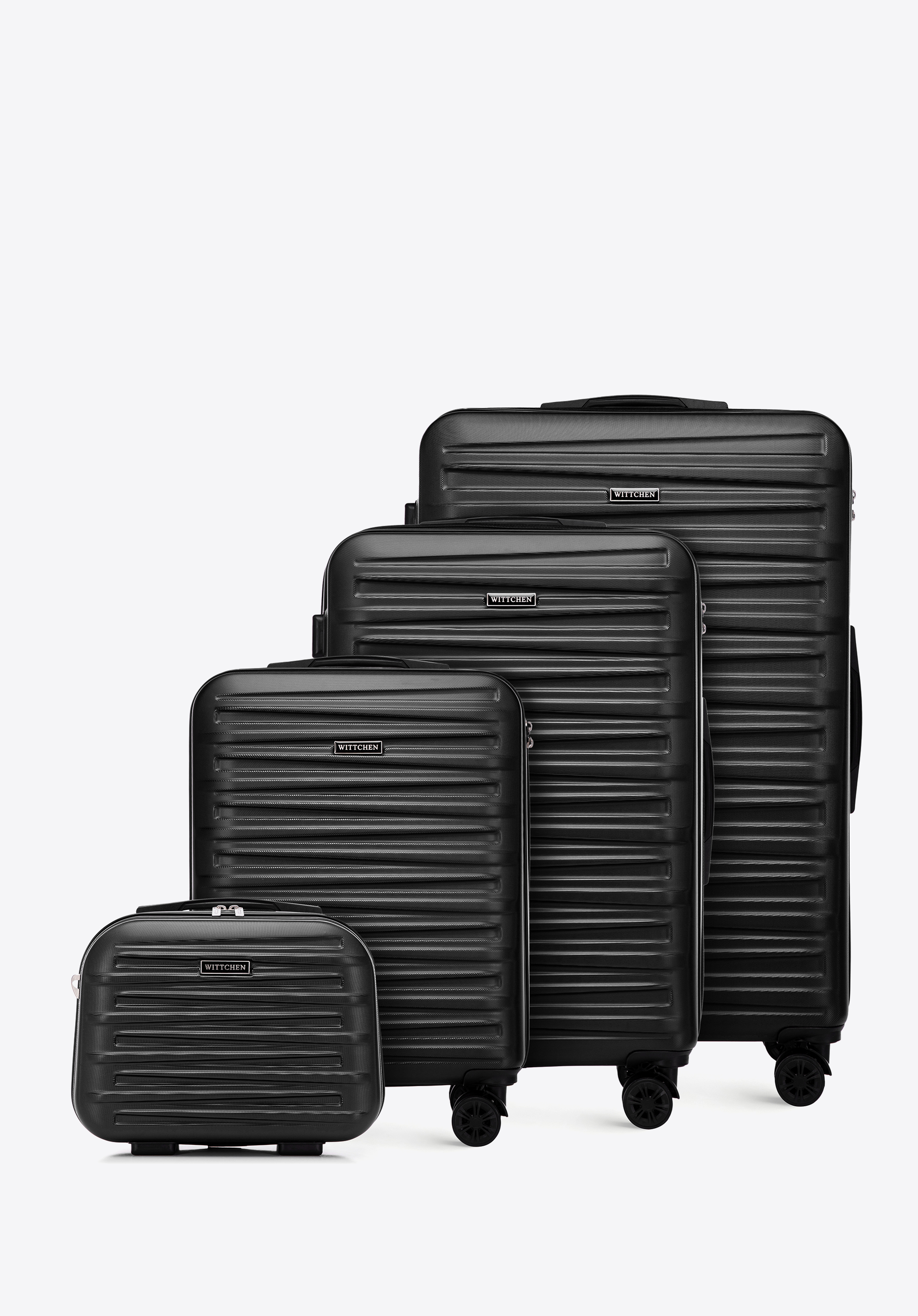 ABS-Gepäckset mit strukturierter Außenseite, schwarz, 56-3A-00K-11, Bild 1