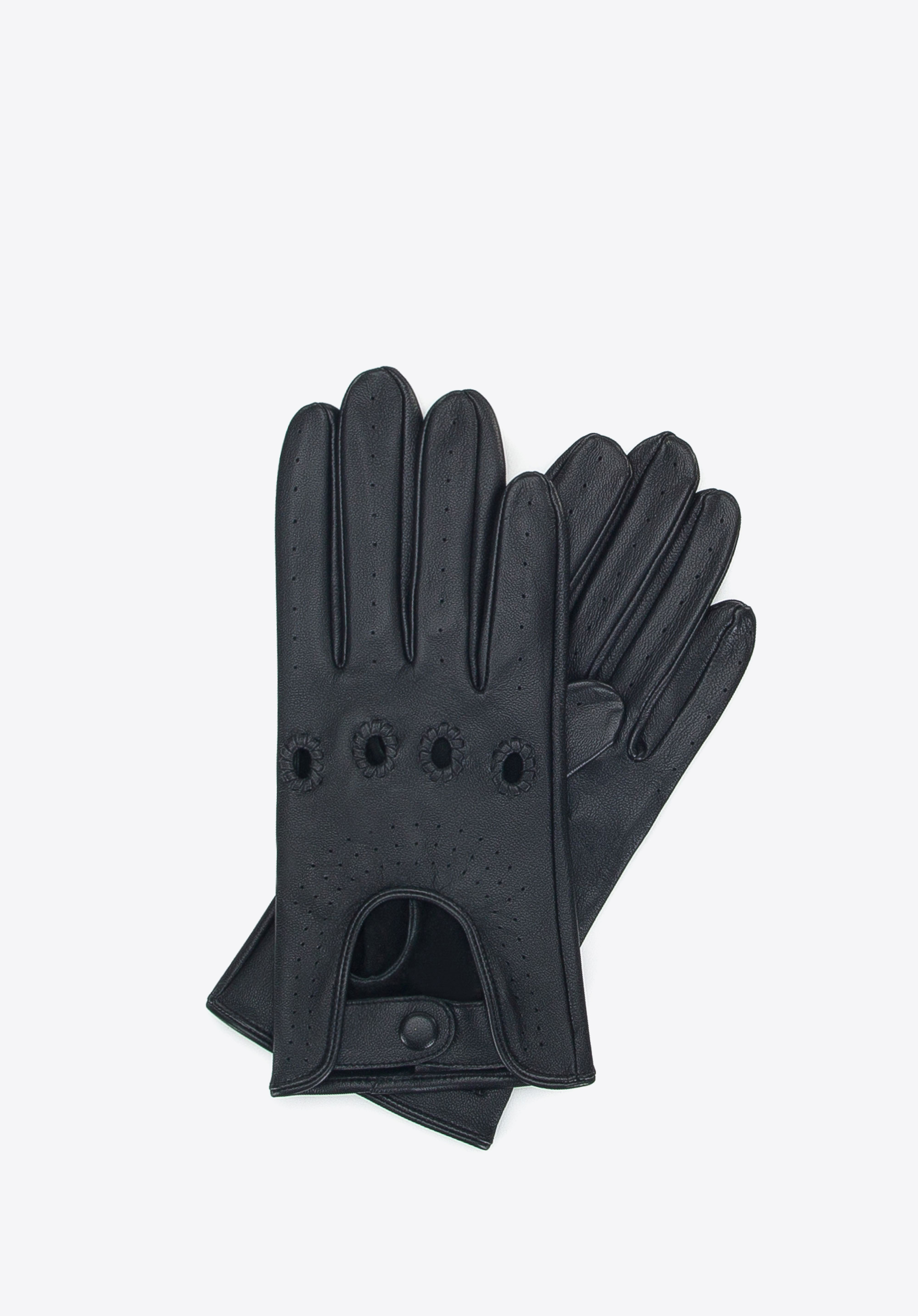 Autohandschuhe für Damen mit Löchern, schwarz, 46-6A-004-1-S, Bild 1