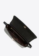 Baguette-Tasche aus Leder, Krokostruktur, länglich, schwarz, 95-4E-627-6, Bild 3