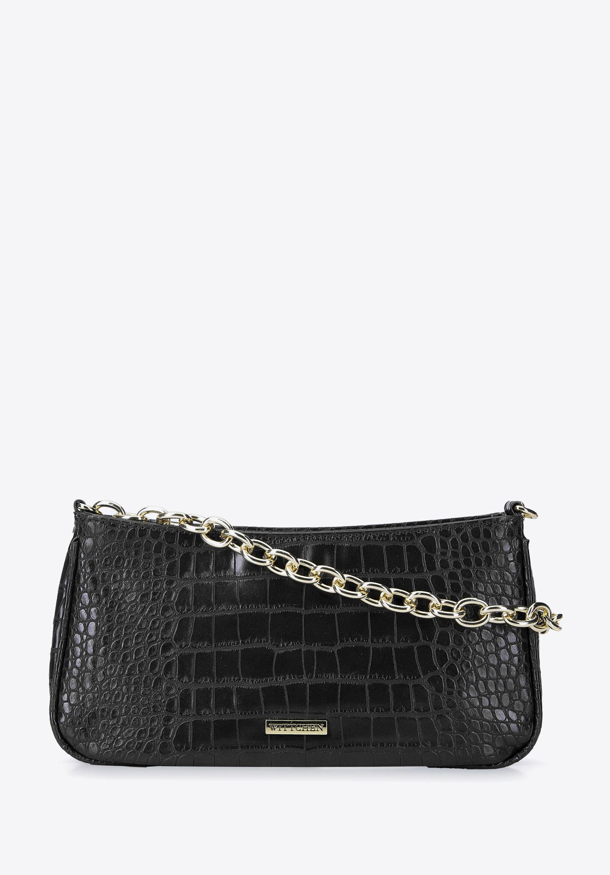 Baguette Tasche mit Kette, schwarz, 93-4Y-420-01, Bild 1