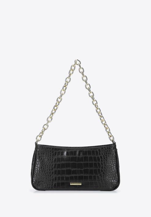 Baguette Tasche mit Kette, schwarz, 93-4Y-420-05, Bild 2