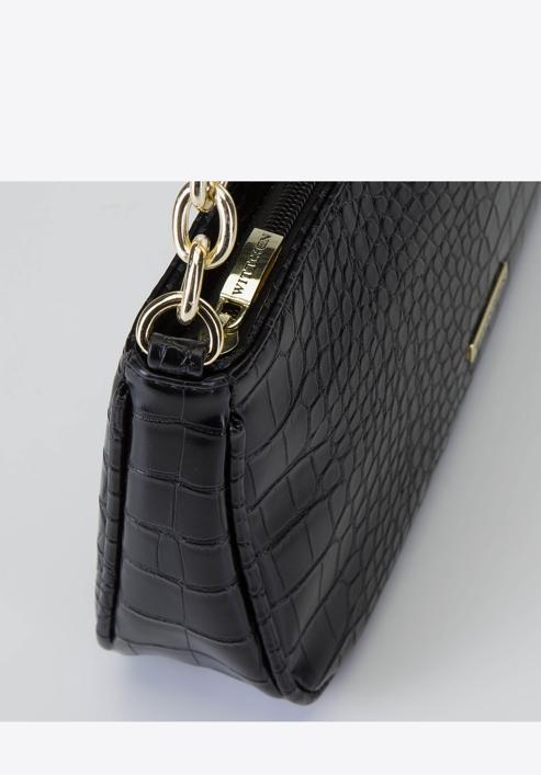 Baguette Tasche mit Kette, schwarz, 93-4Y-420-05, Bild 6